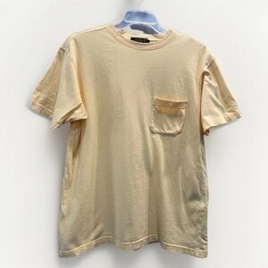 VTG Eddie Bauer Pocket Tee Yellow Men’s Size Medium 100% Cotton